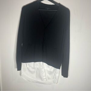 COS Black and White Cardigan Sweater